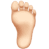 🦶🏻 foot: light skin tone display on Apple